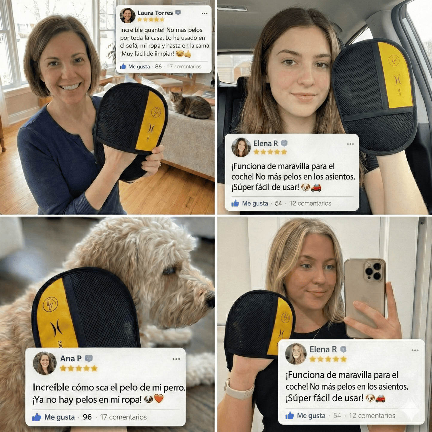 Guante para eliminar pelo de mascotas™