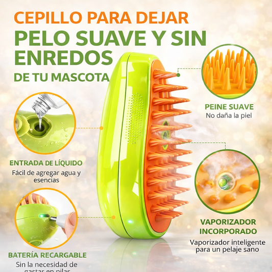 Cepillo Vapor 3 en 1  que Deja su Pelo Suave y sin Enredos™